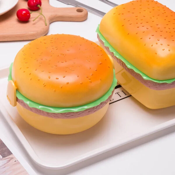 Hamburger Plastic Lunch Box
